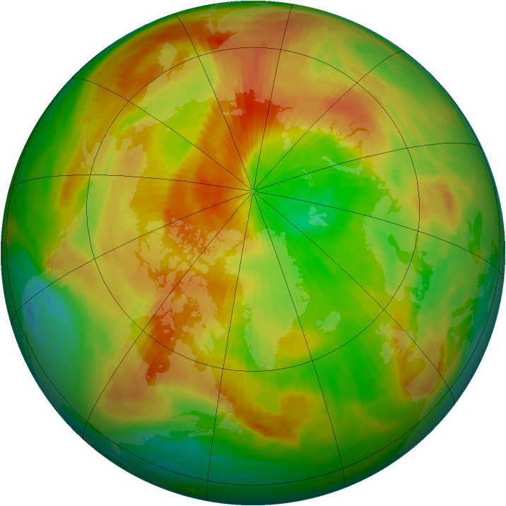 Arctic ozone map for 04 April 2000
